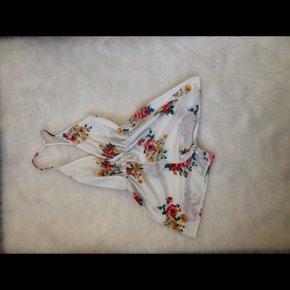 Racer back floral romper